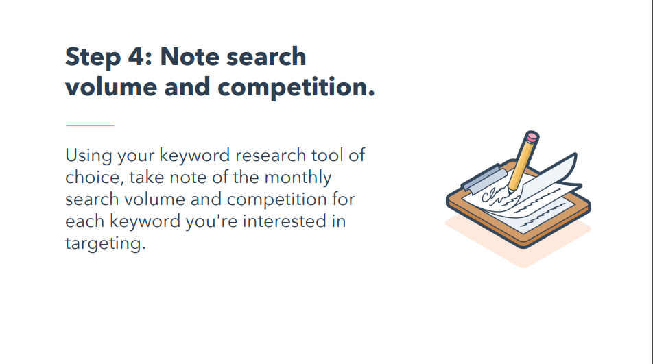 Note search volume and competition