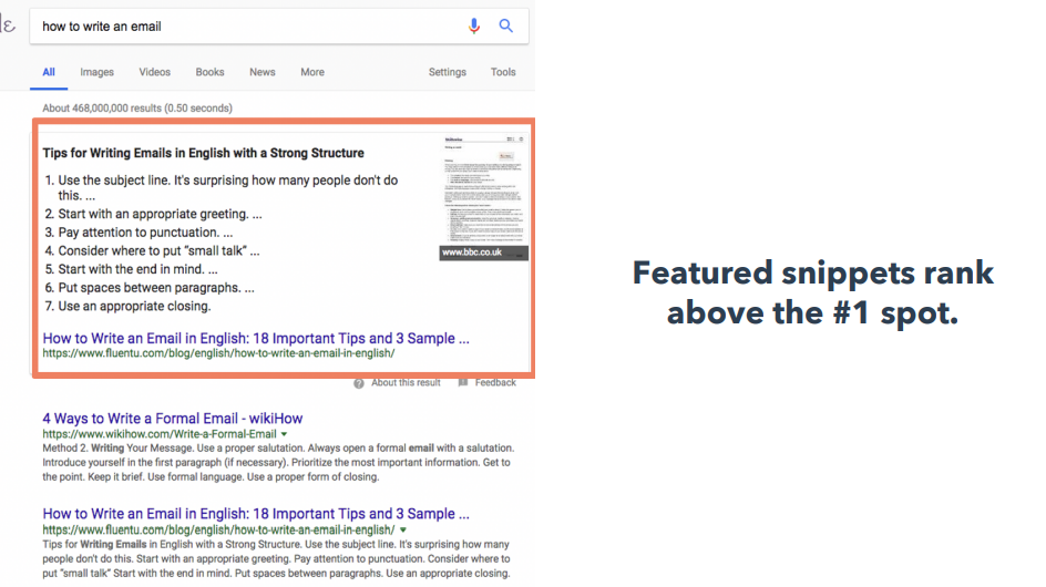 featured snippet