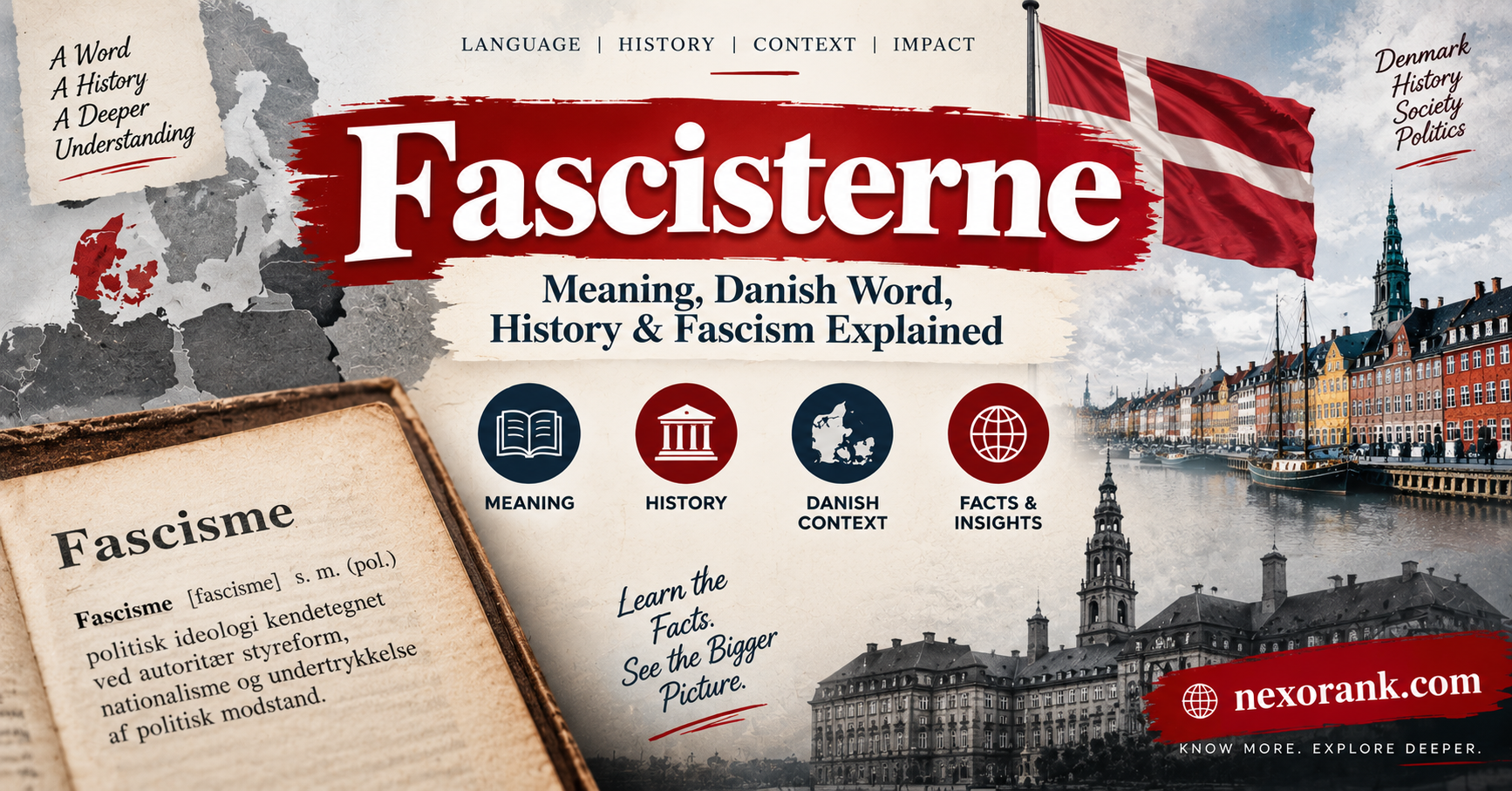 Fascisterne meaning, Danish word, history, and fascism explained with Danish historical imagery